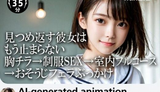 【35分HD】見つめ返す彼女はもう止まらない──胸チラ→制服SEX→室内フルコース→おそうじフェラぶっかけ